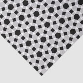 Papier Mousseline Motif géométrique transparent noir et blanc (Détail)