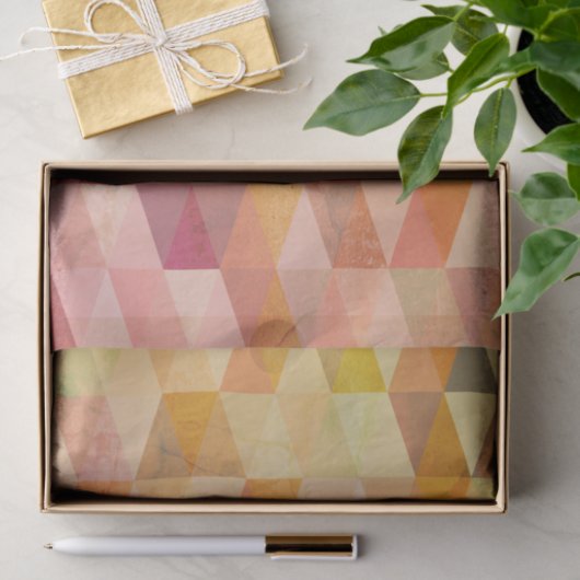 Papier Mousseline Motif géométrique Triangle souple (Cadeau)