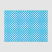 Papier Mousseline Motif Gingham Bleu (Recto)