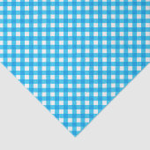 Papier Mousseline Motif Gingham Bleu (Détail)