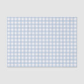 Papier Mousseline Motif Gingham Bleu Bébé (Recto)