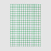 Papier Mousseline Motif Gingham Vert Pastel Mignon (Recto)