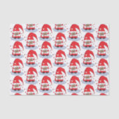 Papier Mousseline Motif gnome rouge avec papier de tissu cardiaque (Recto)