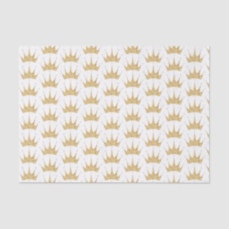 Papier Mousseline Motif Gold Crown