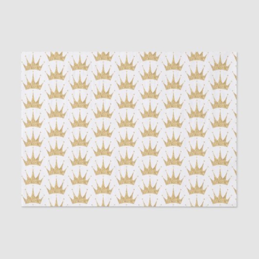 Papier Mousseline Motif Gold Crown (Recto)