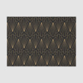 Papier Mousseline Motif Gold et Black Art Déco (Recto)