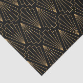 Papier Mousseline Motif Gold et Black Art Déco (Détail)