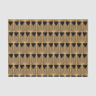 Papier Mousseline Motif Gold et Black Art Déco