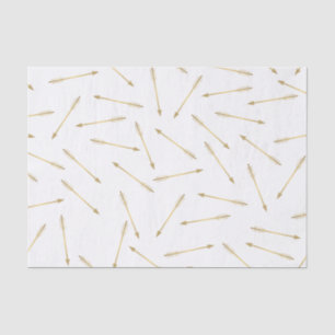 Papier Mousseline Motif Gold Flèche