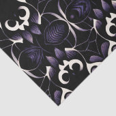 Papier Mousseline Motif gothique noir et violet #2 | Papier Tissus (Détail)