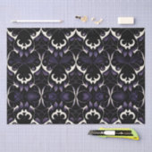 Papier Mousseline Motif gothique noir et violet #2 | Papier Tissus (Artisanat)