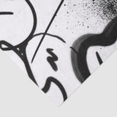 Papier Mousseline Motif Graffiti (Détail)