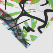 Papier Mousseline Motif Graffiti (Détail)