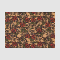 Motif graffiti crâne gothique et roses