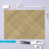 Papier Mousseline Motif graphique géométrique en panier doré (Artisanat)