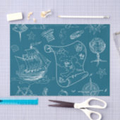 Papier Mousseline Motif graphique nautique de modèle (Artisanat)