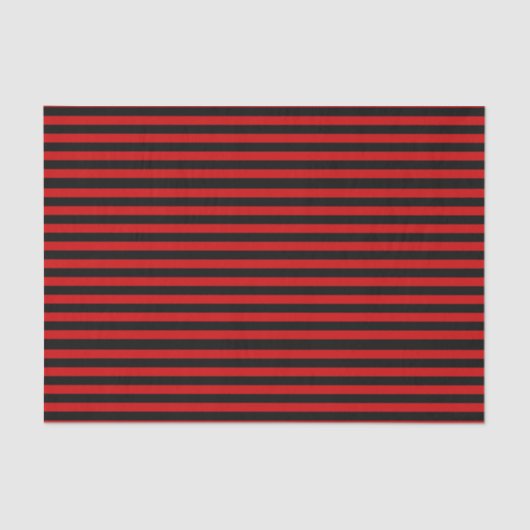 Papier Mousseline Motif Gras noir et rouge (Recto)