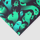 Papier Mousseline Motif Green Neon Ghost (Détail)