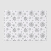 Papier Mousseline Motif Gris Argent Des Snowflakes (Recto)