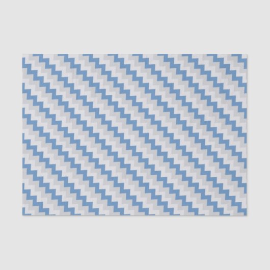 Papier Mousseline Motif gris-clair et bleu de Chevron (Recto)