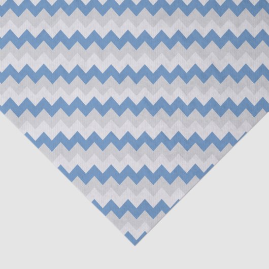 Papier Mousseline Motif gris-clair et bleu de Chevron (Détail)