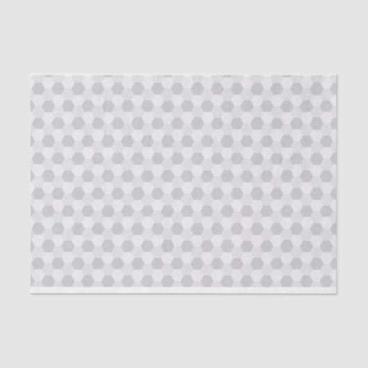 Papier Mousseline Motif gris et blanc d'hexagone (Recto)