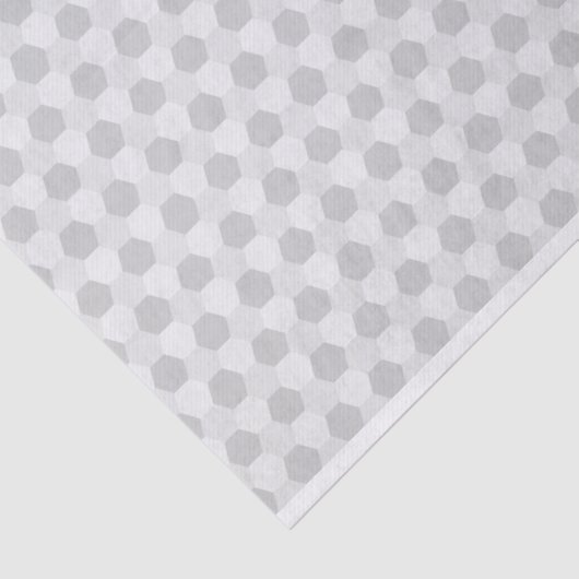 Papier Mousseline Motif gris et blanc d'hexagone (Détail)