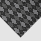 Papier Mousseline Motif gris et noir sur papier de tissus (Détail)