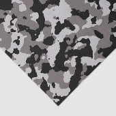 Papier Mousseline Motif gris militaire de camouflage (Détail)