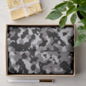 Papier Mousseline Motif gris militaire de camouflage (Cadeau)