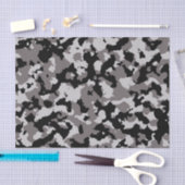 Papier Mousseline Motif gris militaire de camouflage (Artisanat)