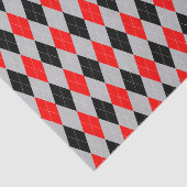 Papier Mousseline Motif gris, noir et rouge Papier de tissus (Détail)