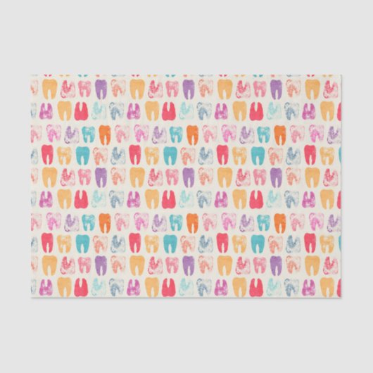 Papier Mousseline Motif grunge de dent (Recto)