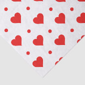 Papier Mousseline Motif Heureuse Sainte-Valentin simple des Red Hear (Détail)