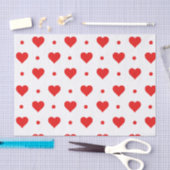 Papier Mousseline Motif Heureuse Sainte-Valentin simple des Red Hear (Artisanat)