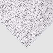Papier Mousseline Motif heureux de dents (Détail)