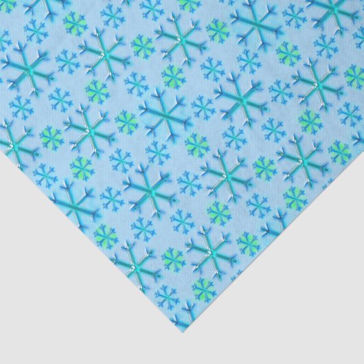 Papier Mousseline Motif Hexagon bleu et blanc (Détail)