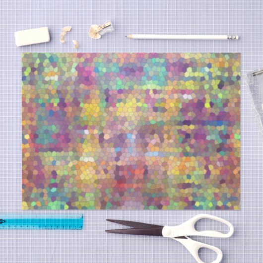 Papier Mousseline Motif hexagonal | (Artisanat)