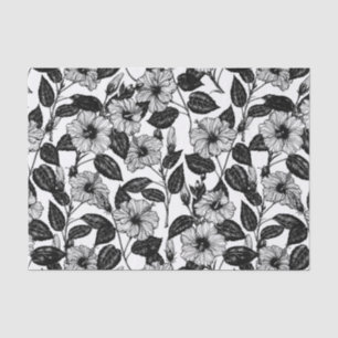 Papier Mousseline Motif Hibiscus