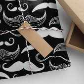 Papier Mousseline Motif Hipster Mustache