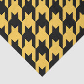 Papier Mousseline Motif Houndstooth noir et jaune (Détail)