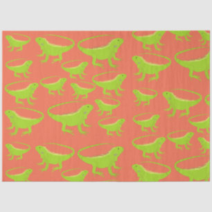 Papier Mousseline Motif Iguana Lizard