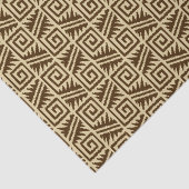 Papier Mousseline Motif Ikat Aztec - Brown foncé et Tan (Détail)