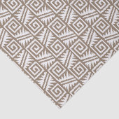 Papier Mousseline Motif Ikat Aztec - Taupe Tan et Crème (Détail)
