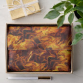 Papier Mousseline Motif incendie et flamme (Cadeau)