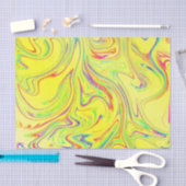 Papier Mousseline motif incurvé moderne avec différentes fractales (Artisanat)