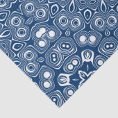 Papier Mousseline Motif Indigo Blue Mandala (Détail)