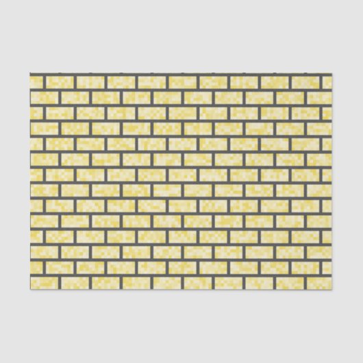 Papier Mousseline Motif inspiré jaune, classique, à 8 bits de (Recto)