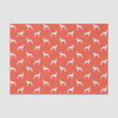 Papier Mousseline Motif italien Greyhound Iggie Silhouettes (Recto)