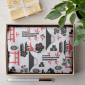 Papier Mousseline Motif japonais (Cadeau)